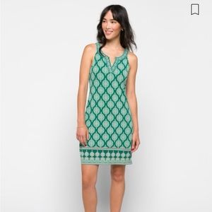 New with tags, green L embroidered trim knit dress.